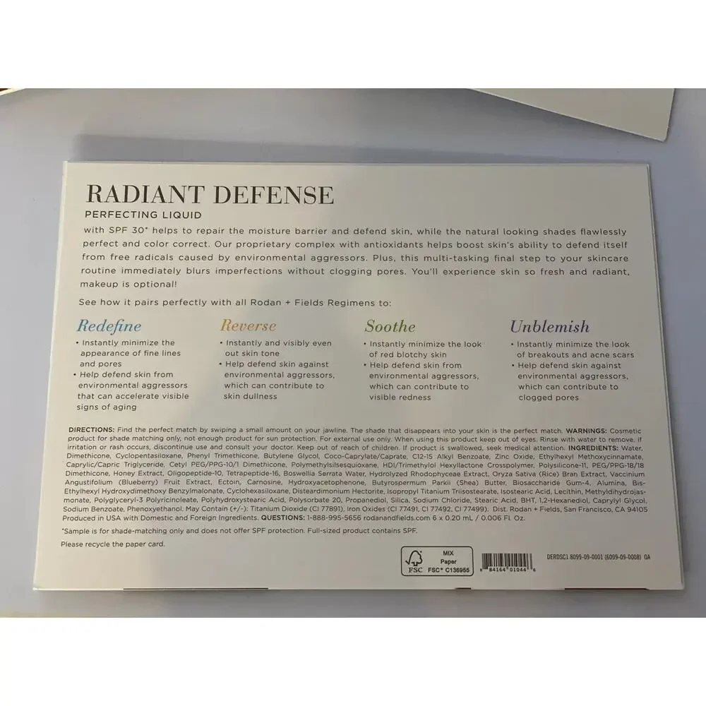 Rodan And Fields Sample Radiant Defense - Picture 2 of 2